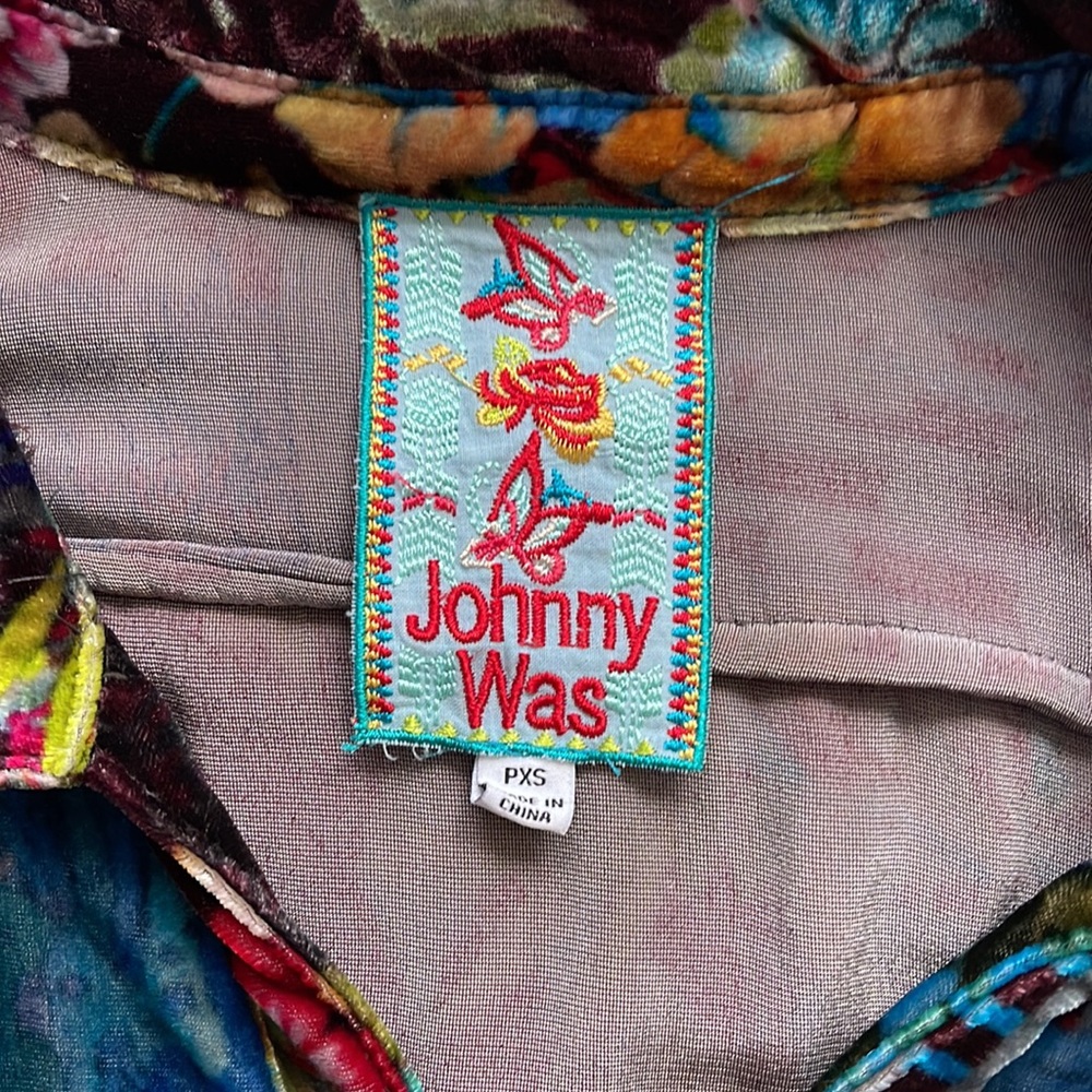 Johnny Was Velvet Dream Button Front Tunic Size PXS - Picture 9 of 14